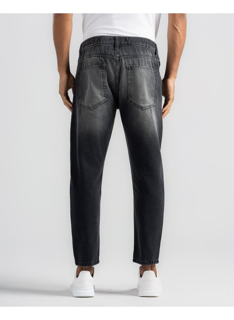 دوت بنطلون جينز رجالي – Tapered Fit بكمر استك - Image 3