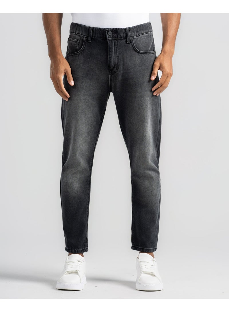 دوت بنطلون جينز رجالي – Tapered Fit بكمر استك - Image 1