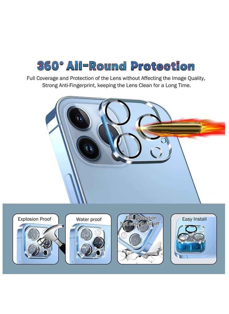 Raxoom [3 in1] Designed for iPhone 13 Pro max Magnetic Case Crystal Clear, with 1 Pcs Tempered Glass Screen Protectors & 1 Pcs Camera Lens Protectors-Transparent (iPhone 13 Pro Max) - Image 3