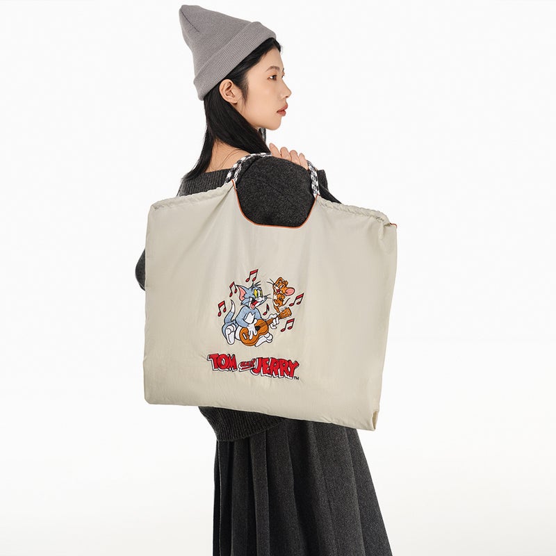 Cat And Mouse Genuine New Embroidered Large Capacity Shoulder Bag Fashionable All-Match Shoulder Crossbody Bag Music Cat - Image 5