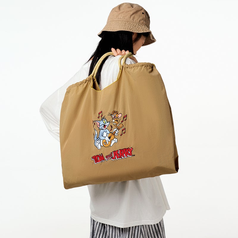 Cat And Mouse Genuine New Embroidered Large Capacity Shoulder Bag Fashionable All-Match Shoulder Crossbody Bag Music Cat - Image 3