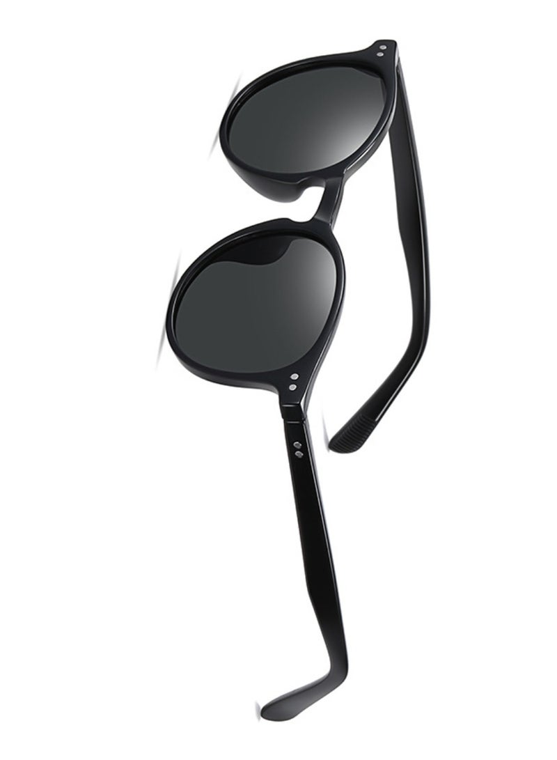 Retro Polarized Sunglasses - UV400 Protection Handmade Triacetylcellulose Round Frame - Image 1