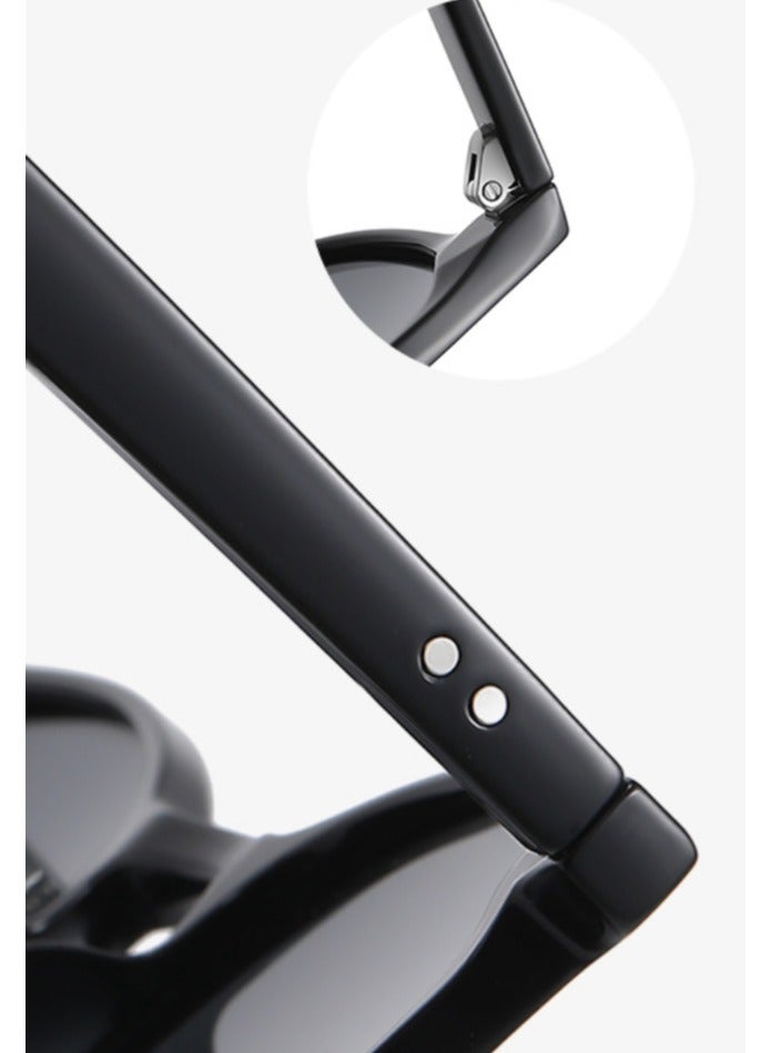 Retro Polarized Sunglasses - UV400 Protection Handmade Triacetylcellulose Round Frame - Image 4