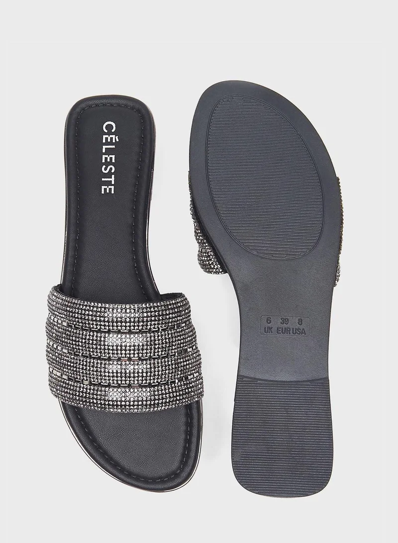 سيليست صندل مسطح بحزام واحد