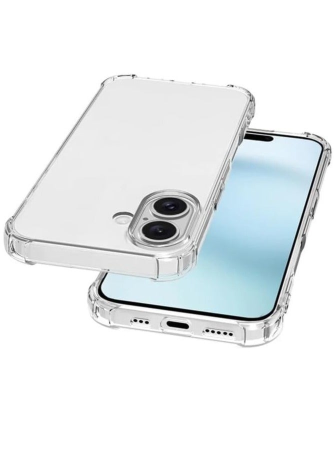 NEW iPhone 16 Clear Back Air Cushion Case – Soft Silicone Shockproof Anti-Scratch Protective Bumper Shell - Image 3