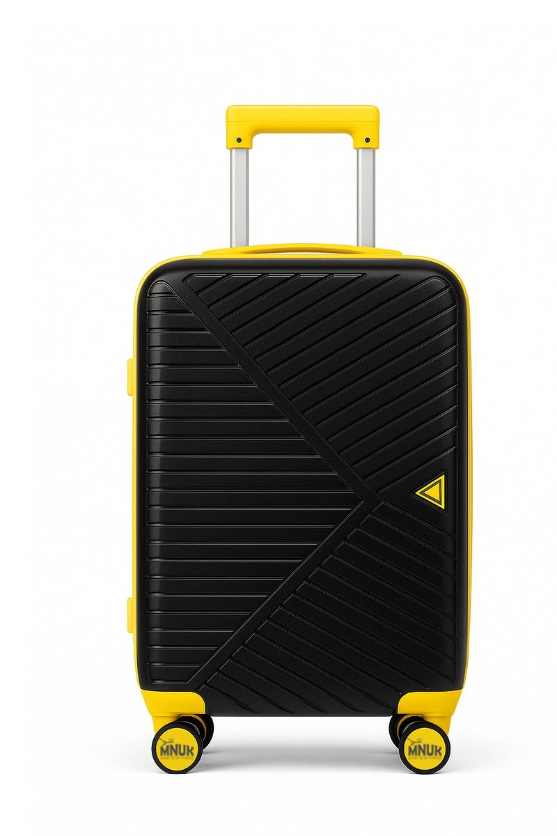 MNUK VIATOR PREMIE Set of 3 Luggage| Polypropylene (PP) Hardside Luggage Trolley|Double 360Â° 4 Wheeler & Anti-theft Zipper| Cabin-20 Inch, Medium- 24 Inch, Large-28 Inch|BLACK - Image 4