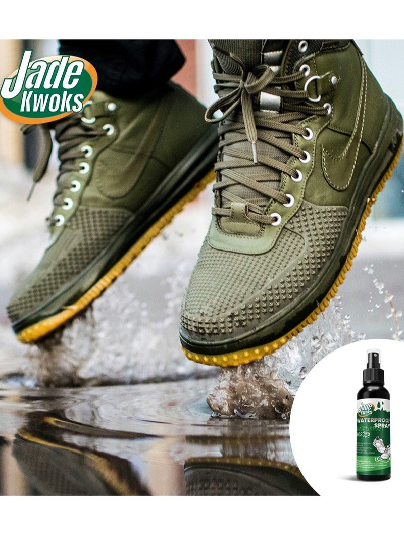 JADE KWOKS Long Lasting High Performance Universal Shoes Dirt Protector Spray ，Universal Protector Spray Colourless Clear，Oil Proof Anti Fouling and Waterproof Shoes Spray，Unmatched Defense Against Dirt - Image 2