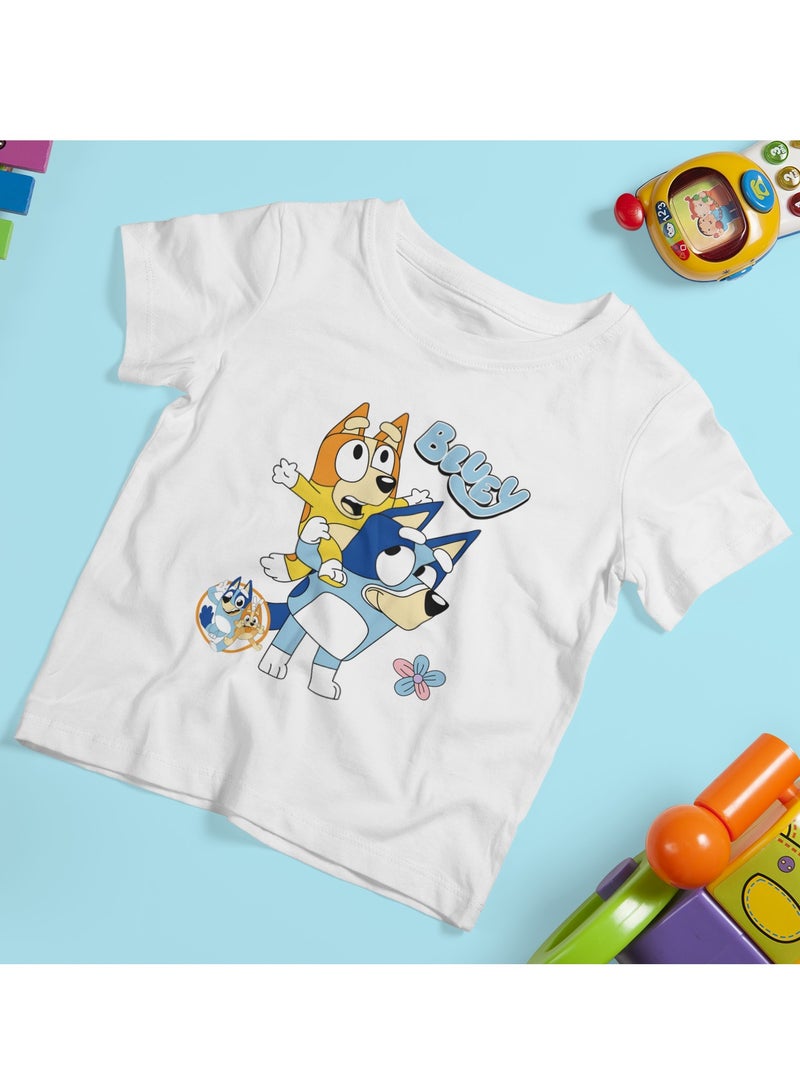 ZOOM تي شيرت مغامرات بلوى وبينغو - قميص جرافيك ممتع للأطفال
