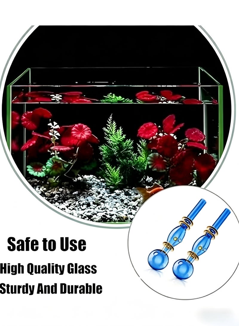 KIEA 2 Pcs Glass Mini inflow Pipe, Inflow Pipe Water Pump Aquarium FilterTubing, Portable Mini Filter Water Pipe - Image 2