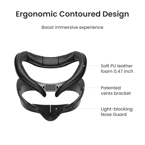 KIWI design V4 Facial Interface Face Pads Compatible with Oculus/Meta Quest 3S, NOT Compatible with Meta Quest 3 - Image 3