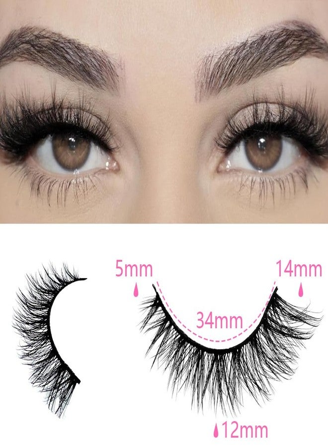 Azenlo False Eyelashes 48 Pairs Faux Mink Lashes 14mm Wispy Lashes 3D Fluffy Cat Eye Lashes Pack Bulk Wholesale Strip Lashes(style 48-045) - Image 2