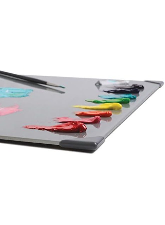 New Wave POSH Glass Artist Palette | Neutral Grey, 12 x 16 inches | Tempered Glass Palette for Oil Painting with Corner Guards | Use with Oil, Acrylic, Gouache, Watercolor, and Ink | Made in USA - Image 3