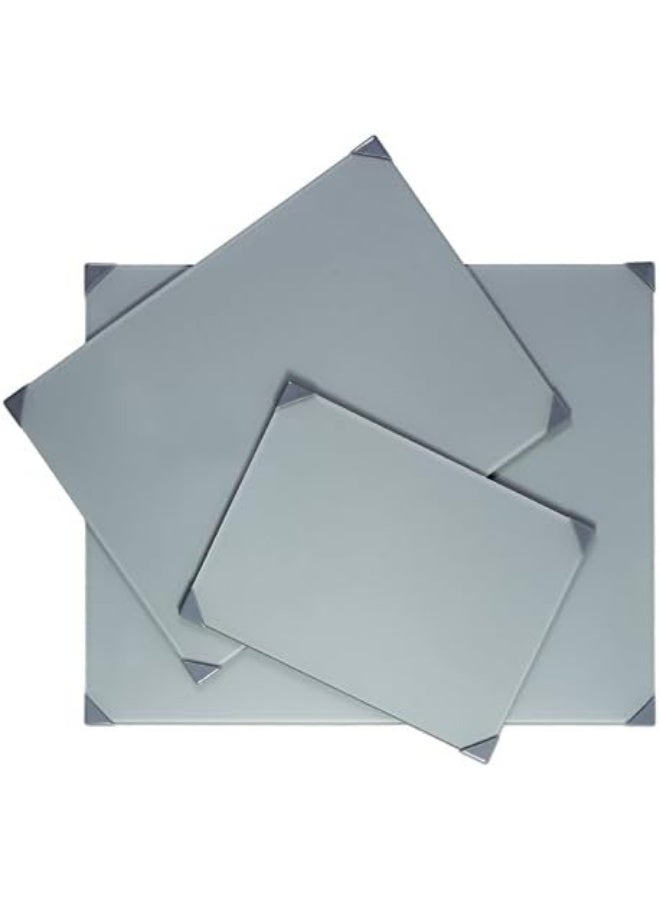 New Wave POSH Glass Artist Palette | Neutral Grey, 12 x 16 inches | Tempered Glass Palette for Oil Painting with Corner Guards | Use with Oil, Acrylic, Gouache, Watercolor, and Ink | Made in USA - Image 1