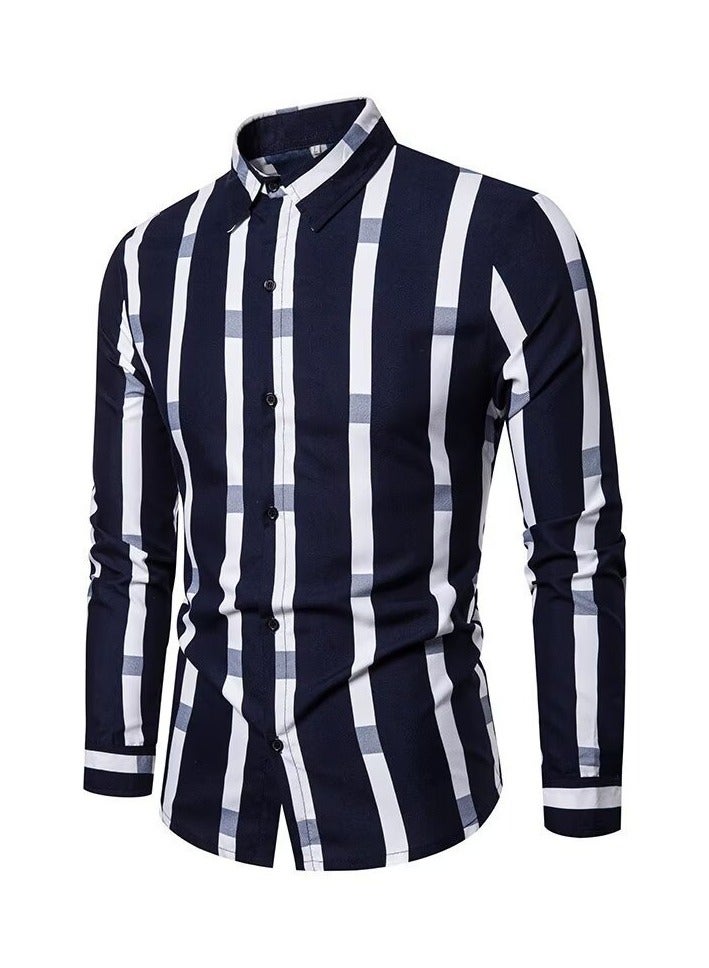 Shougu High End Contrasting Color Suit Collar Design Niche Shirt 