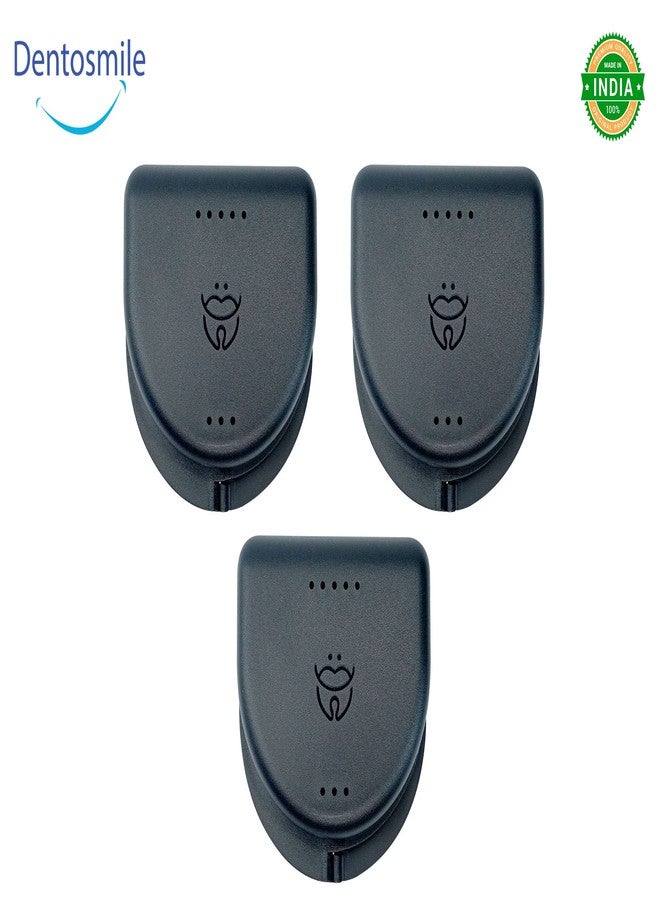 Dentosmile Dental Orthodontic Retainer/Aligner Case/Box/Mouth Guard and Denture Storage in Black Colour (1) - Image 4