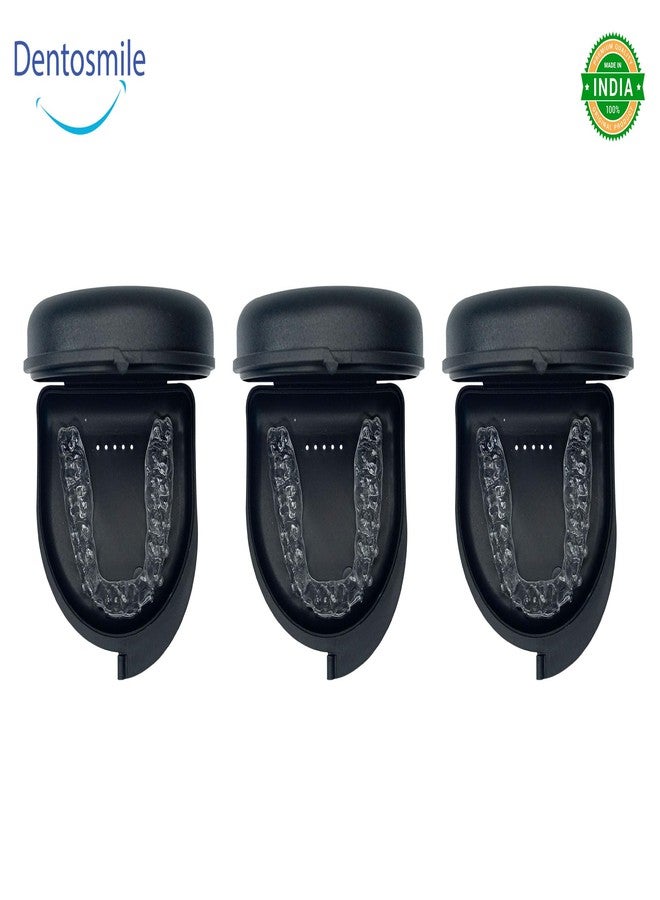 Dentosmile Dental Orthodontic Retainer/Aligner Case/Box/Mouth Guard and Denture Storage in Black Colour (1) - Image 5