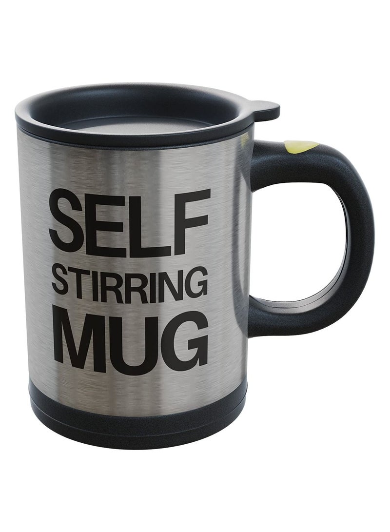 Self Stirring Mug- Reusable Auto Mixing Cup with Travel Lid for Protein Mix, Bulletproof Coffee, Chocolate Milk