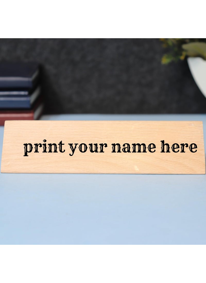 TEAKWOOD Customized Name Plate For Office Desk Supplies Organize Pencil Holders Unique Gifts For Doctors Wood Name plate Stylish Decorative Items Personalized Name Plate For Home Or Office 1  - Image 4