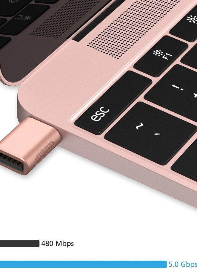 BEYEE USB Female to USB-C Male Adapter 2-Pack, USB C to USB Adapter Thunderbolt 3 to USB Female Adapter OTG for MacBook Pro2019,MacBook Air 2020,iPad Pro 2020,More Type-C Devices (Rose Gold) - Image 4