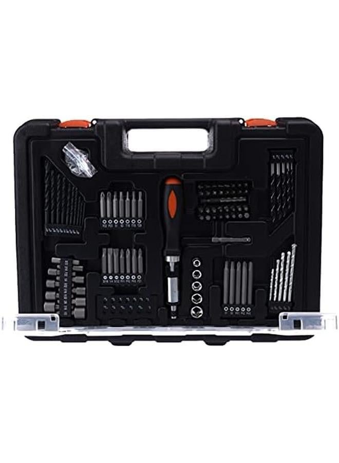 BLACK+DECKER 12V 1.3Ah Ni Cd 17 Clutch Cordless Drill Driver With 100 Accessories Inch Kitbox Orange Black Cd12100Km B5 2 Years Warranty  - Image 2