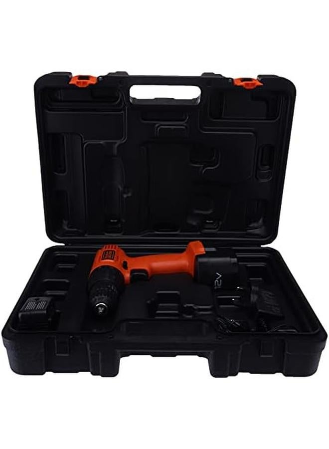 BLACK+DECKER 12V 1.3Ah Ni Cd 17 Clutch Cordless Drill Driver With 100 Accessories Inch Kitbox Orange Black Cd12100Km B5 2 Years Warranty  - Image 3