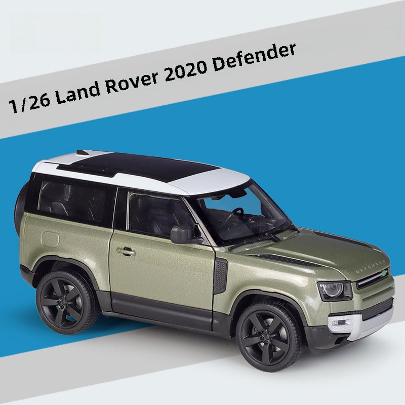 1:24 WELLY Land Rover Defender Alloy Model2020 Land Rover Defender Silver Green 2020 Land Rover Defender Silver Green 