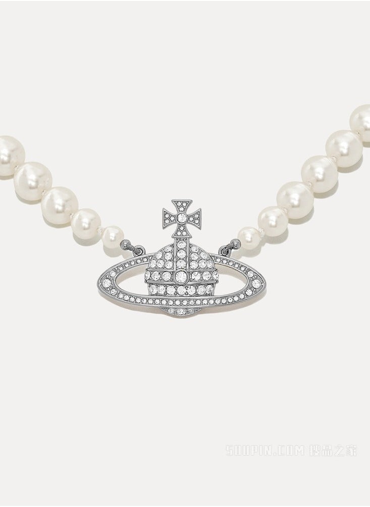 Vivienne Westwood Vivienne Westwood Pearl Saturn Short Necklace  - Image 2