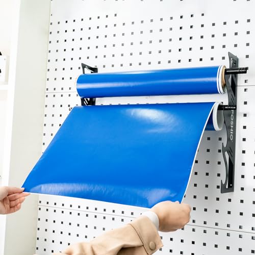 FOSHIO Vinyl Holder with Mounting Hardware,Metal Rack Heavy Duty Vinyl Storage Tool for 4 Rollers of Vinyl,Transfer Paper Tape,Wallpaper,Window Film,Wall Mount Garage Workshop,Rollers Not Included - Image 3