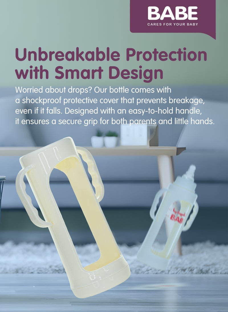 Babe Glass baby feeding bottle Heat - resisting (L) - 240 ml (8 oz) - Image 5