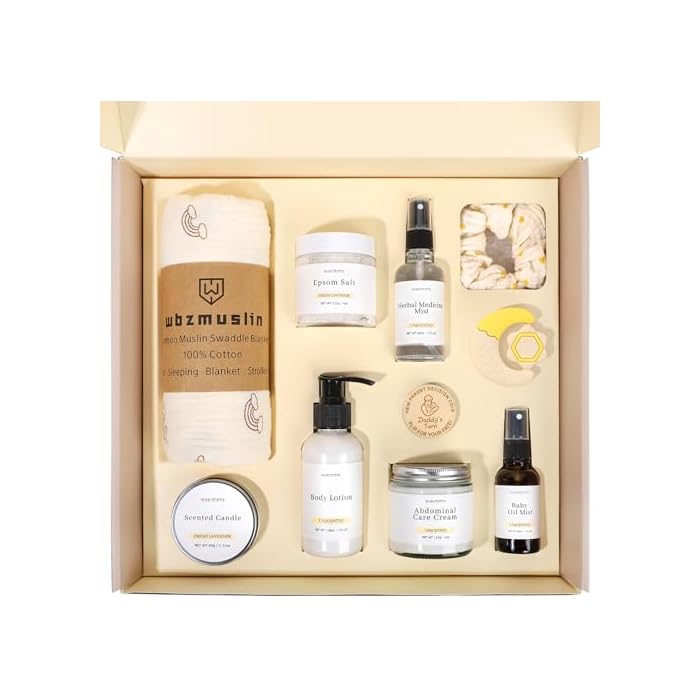 New Mom Gifts for Women, 11 Luxury New Mom Care Package After Baby, Pregnancy Gifts for Expecting Mom to Be, Postpartum Gifts Basket with New Baby Essentials for Baby Shower, First Time Mommy