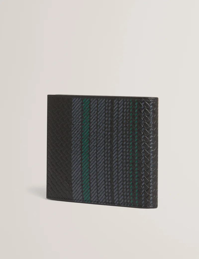Ted Baker Printed Weave Leather Wallet