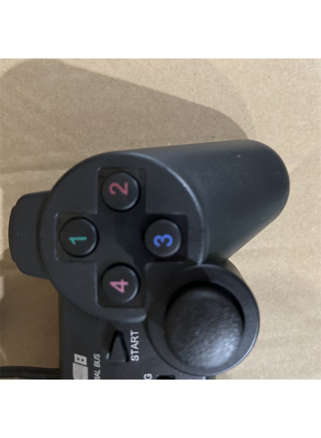 USB Wired Gamepad For PC Computer D-input Game Controller For Arcade Fighters-Product Color:Black With Vibration Strap Packaging - Image 4