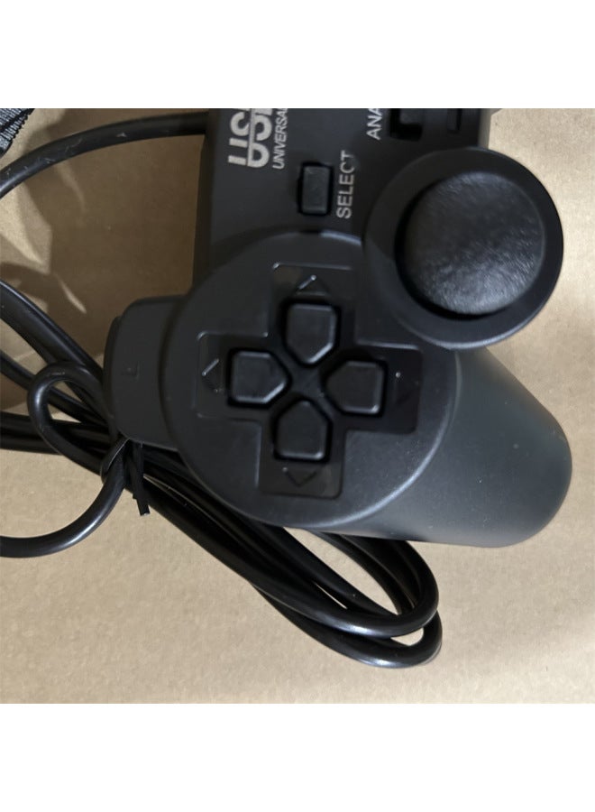 USB Wired Gamepad For PC Computer D-input Game Controller For Arcade Fighters-Product Color:Black With Vibration Strap Packaging - Image 3