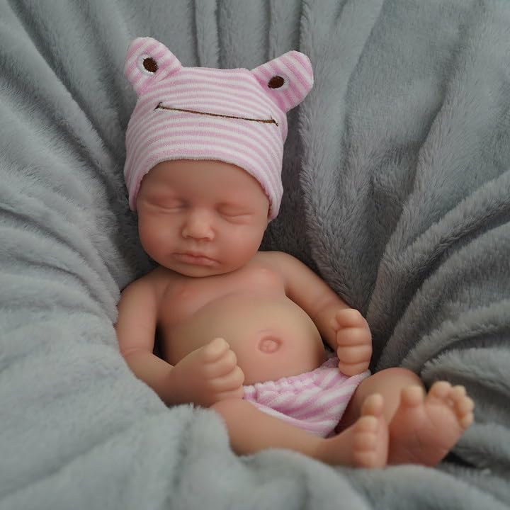Mire & Mire Reborn Baby Dolls 12'' Girl Full Silicone Baby Doll Realistic-Newborn Baby Dolls That Look Real Sleeping Baby Doll - Image 4