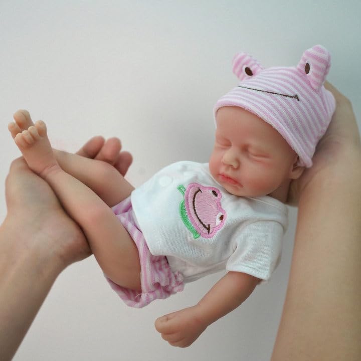 Mire & Mire Reborn Baby Dolls 12'' Girl Full Silicone Baby Doll Realistic-Newborn Baby Dolls That Look Real Sleeping Baby Doll - Image 2