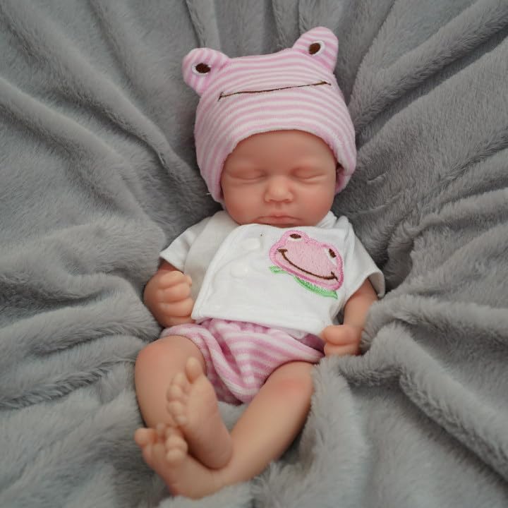 Mire & Mire Reborn Baby Dolls 12'' Girl Full Silicone Baby Doll Realistic-Newborn Baby Dolls That Look Real Sleeping Baby Doll - Image 3