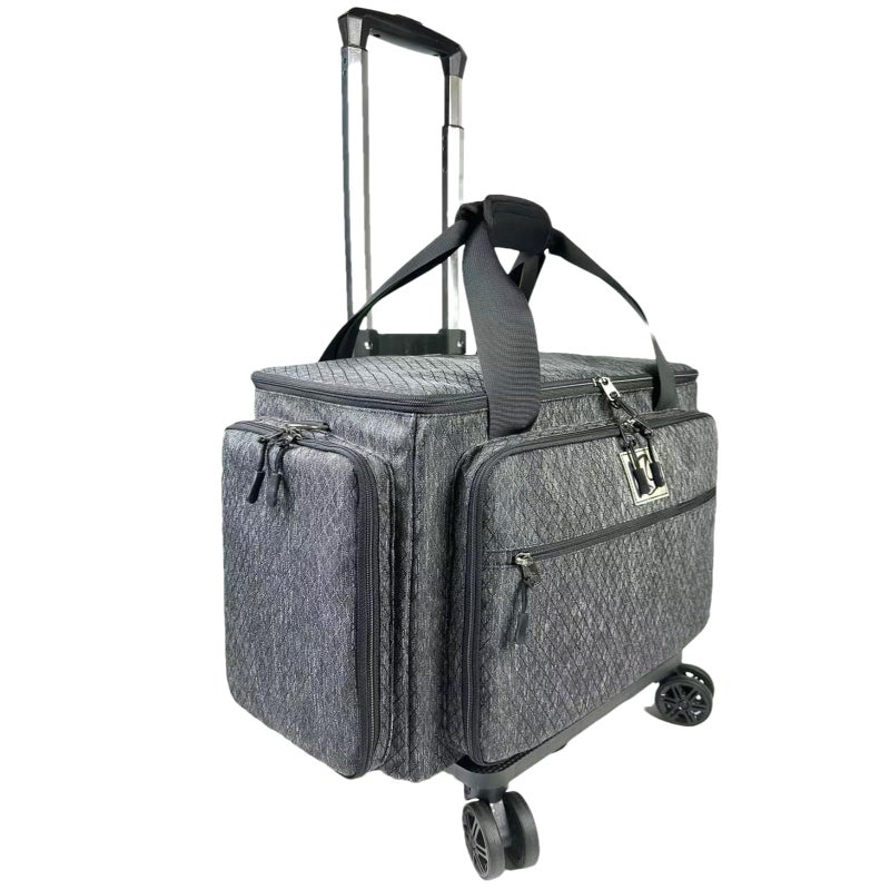 BatlFrist Rolling Teacher Bag with Five 360-Degree Rotating Wheels,Teacher Tote Bag with Detachable Trolley and Fits for 15.6" Laptop (Black) - Image 1