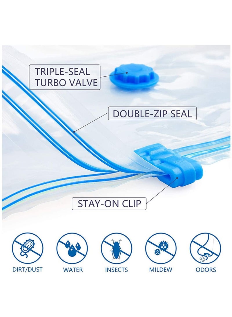 Arabest Vacuum Storage Bags for Bedding, Pillows, Towel, Clothes Space Saver Travel Storage Bag With Hand-Pump,Vacuum Bag Package, 50x70CM, Pack of 6  - Image 3