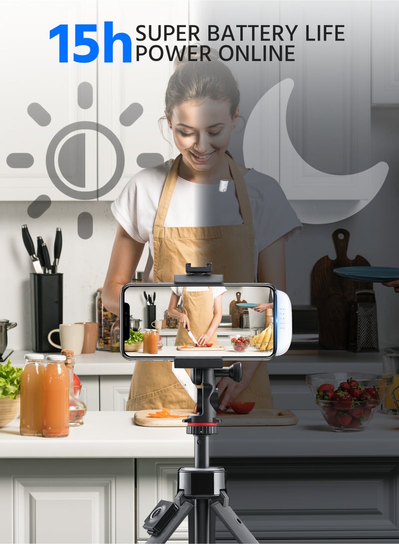 Wireless Lavalier Microphone for Phones - Plug-Play 2-Mic Set, Compatible with Type-C Android & iPhone, Auto Sync, Noise Reduction, 32kHz Clear Sound - Ideal for Video Recording, Interviews, Vlogs, Live Streaming - Image 3