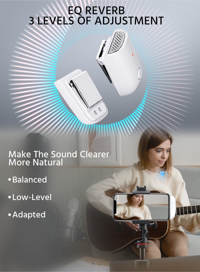 Wireless Lavalier Microphone for Phones - Plug-Play 2-Mic Set, Compatible with Type-C Android & iPhone, Auto Sync, Noise Reduction, 32kHz Clear Sound - Ideal for Video Recording, Interviews, Vlogs, Live Streaming - Image 2