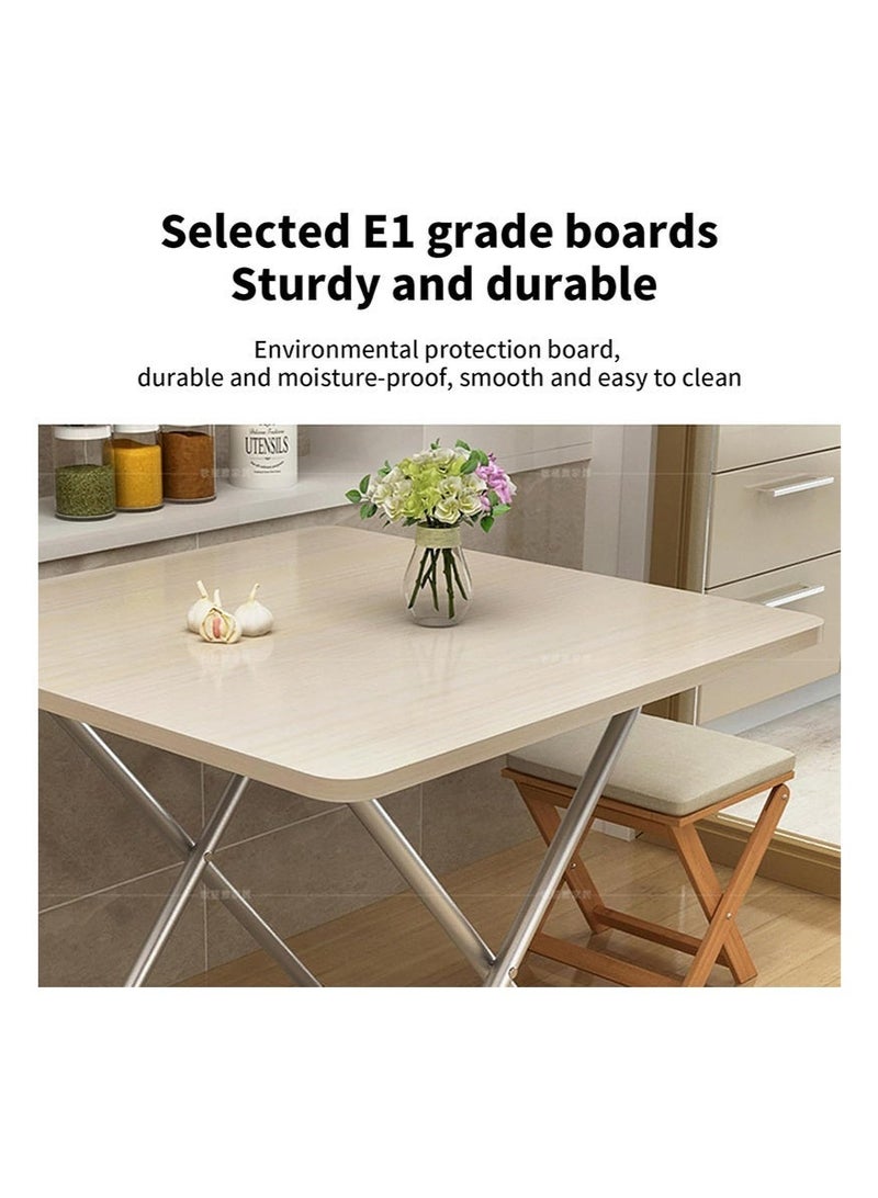 تابيت 60x60x72cm طاولة قابلة للطي ، طاولة التخييم قابلة للطي ذات 4 مقاعد ، طاولة طعام مربع قابلة للطي ، طاولة نزهة في الهواء الطلق ، خشب طاولة قابلة للطي حديثة بسيطة مكتب المطبخ المنزلي للمساحة الصغيرة (الجوز) - Image 5