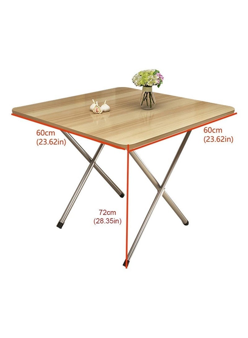 تابيت 60x60x72cm طاولة قابلة للطي ، طاولة التخييم قابلة للطي ذات 4 مقاعد ، طاولة طعام مربع قابلة للطي ، طاولة نزهة في الهواء الطلق ، خشب طاولة قابلة للطي حديثة بسيطة مكتب المطبخ المنزلي للمساحة الصغيرة (الجوز) - Image 4