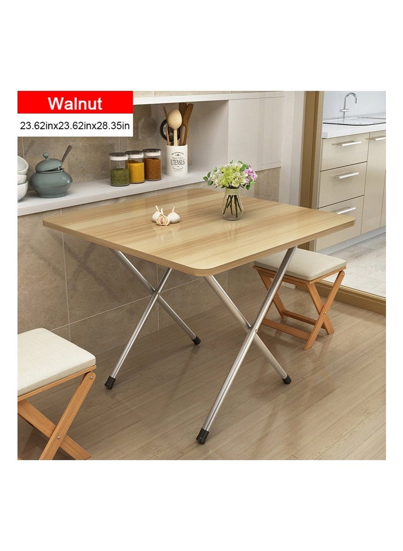تابيت 60x60x72cm طاولة قابلة للطي ، طاولة التخييم قابلة للطي ذات 4 مقاعد ، طاولة طعام مربع قابلة للطي ، طاولة نزهة في الهواء الطلق ، خشب طاولة قابلة للطي حديثة بسيطة مكتب المطبخ المنزلي للمساحة الصغيرة (الجوز) - Image 3
