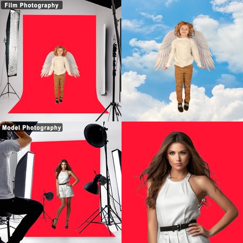 LYLYCTY Red Backdrop for Photoshoot, Professional Photo Backdrop Background Curtain for Product Photography, Portraits, Wedding, Party, Live Streaming Video Recording 5X7 FT (Background Only) - Image 4