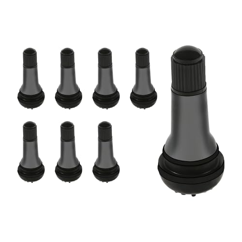 CDWTPS TR413 Tire Valve Stem Rubber Snapin Short Black Tire Valve Stem for Tubeless 0453 Inch 115mm Rim Holes on Standard Vehicle Tires8pcsBag