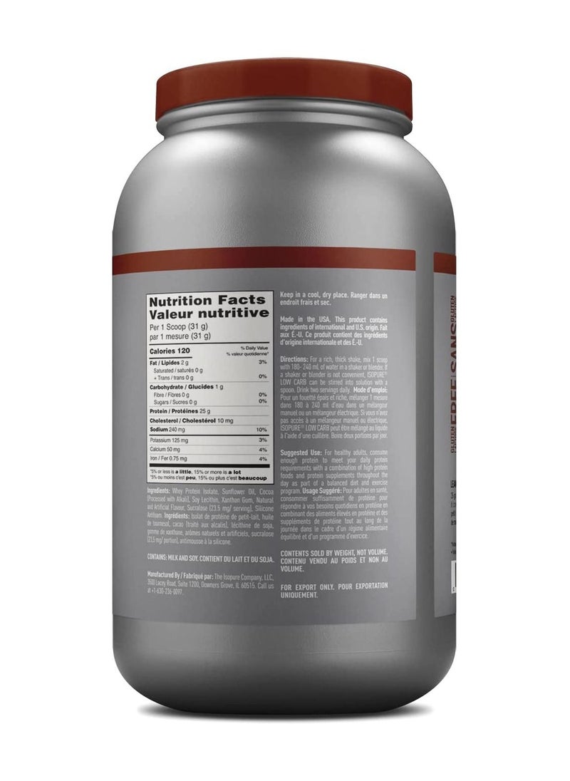Isopure - Whey Isolate Protein Powder with Vitamin C & Zinc for Immune Support, 25g Protein, Low Carb & Keto Friendly - Dutch Chocolate, 1.36 Kgs (3 lbs) - Image 1