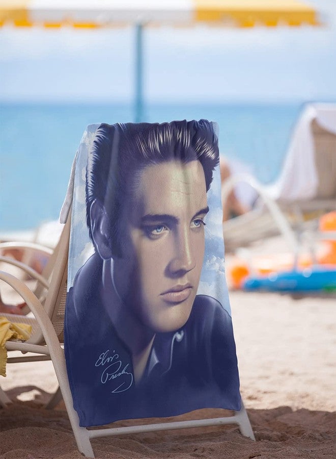 Trevco Elvis Presley Big Portrait Officially Licensed Beach Towel 30" X 60" - Image 2