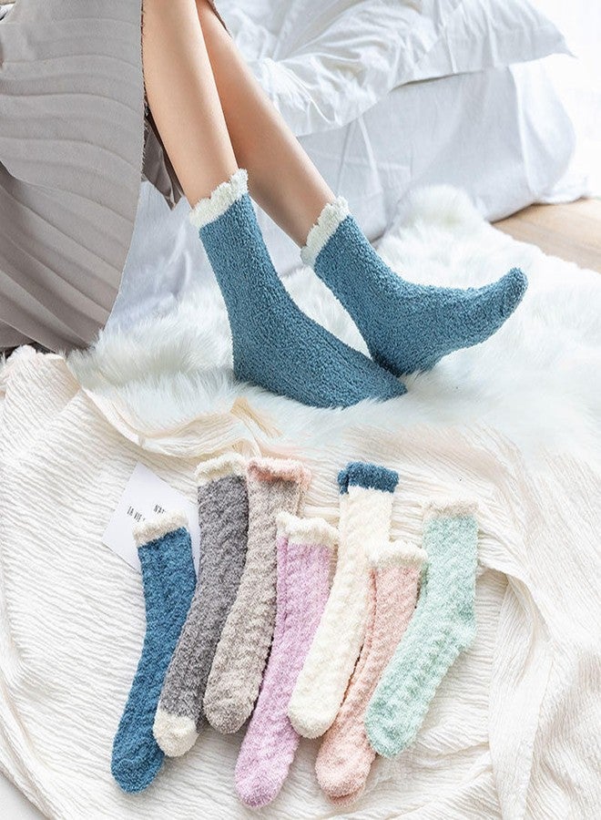 Tergy 20 Pairs Fuzzy Socks Soft Cozy Fluffy Warm Winter Sleep Plush Bed Socks Microfiber Slipper Fleece Socks for Women - Image 4