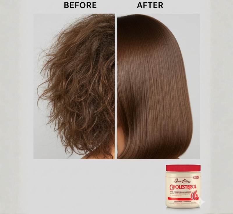 Queen Helene Cholesterol Hair Conditioning Cream â€“ Deep Repair Treatment for Dry, Damaged & Chemically Treated Hair | Moisture-Restoring Mask | 15 oz Jar - Image 5