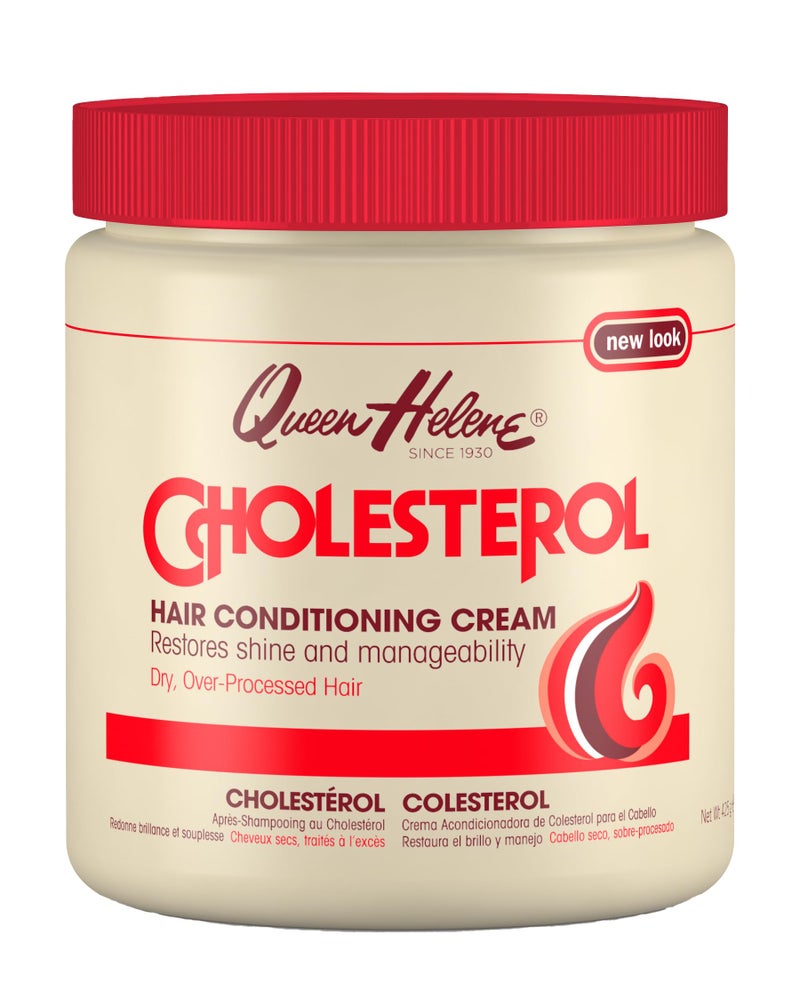 Queen Helene Cholesterol Hair Conditioning Cream â€“ Deep Repair Treatment for Dry, Damaged & Chemically Treated Hair | Moisture-Restoring Mask | 15 oz Jar - Image 1
